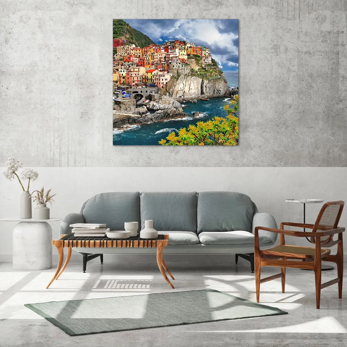 Impression sur verre - Image sur verre - Un groupe embrassant les rochers - 60x60 cm