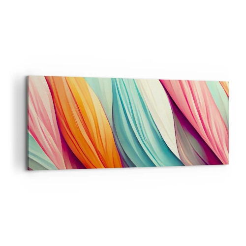Impression sur toile - Image sur toile - Tissage arc-en-ciel - 100x40 cm