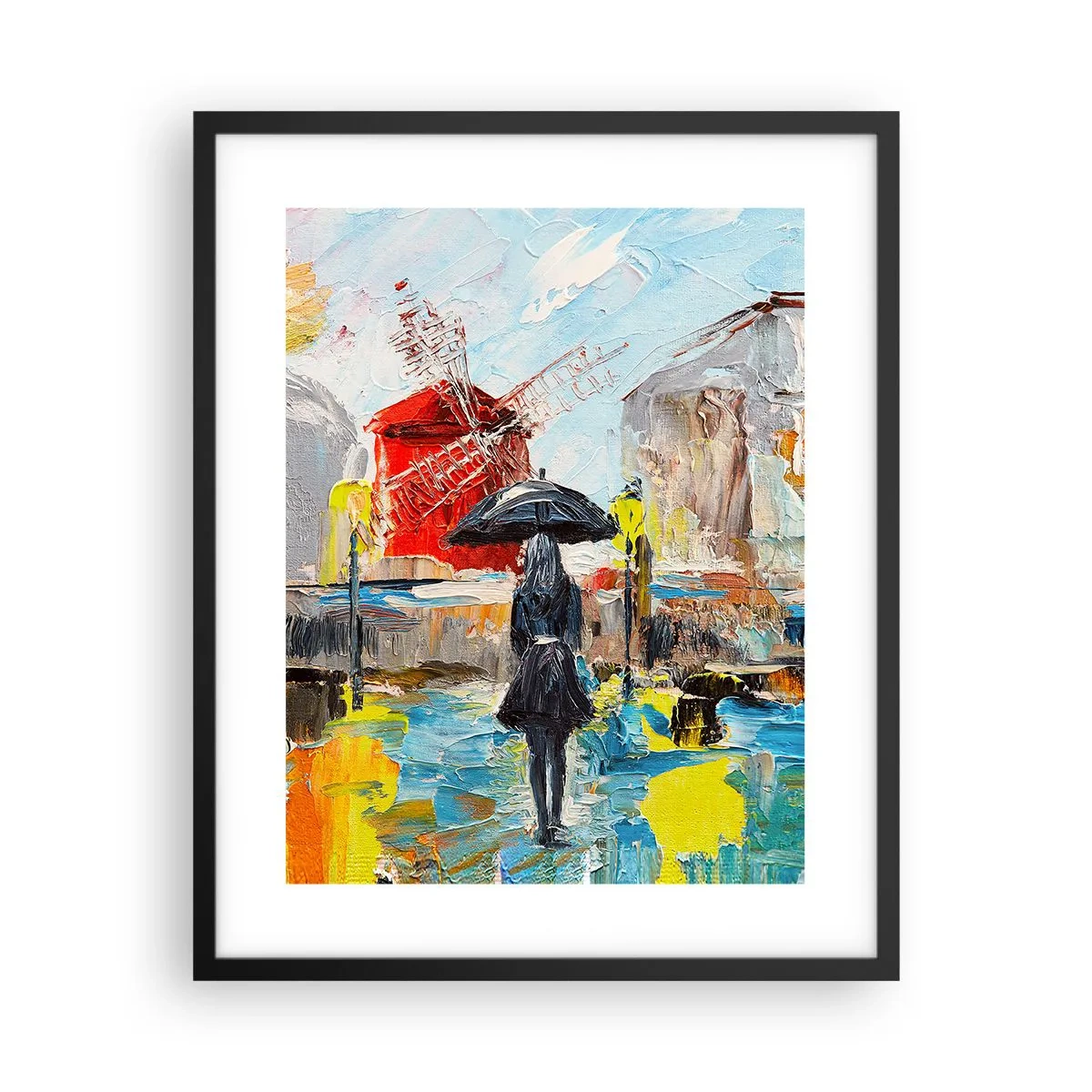 Affiche dans un cadre noir - Poster - Légende parisienne - 40x50 cm