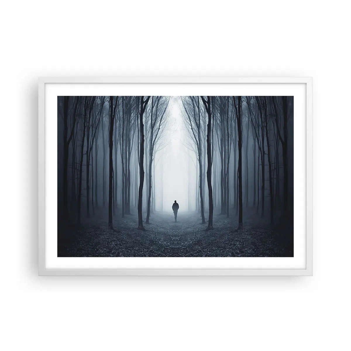 Affiche dans un cadre blanc - Poster - Tout est simple et clair - 70x50 cm