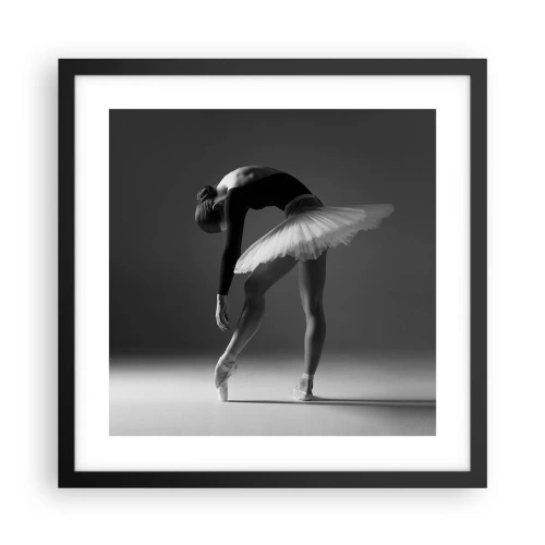 Affiche dans un cadre noir - Poster - Belle ballerine - 40x40 cm