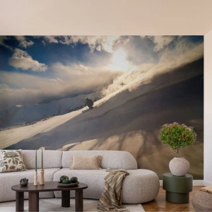 Papier peint sur mesure Premium Sand - Défi montagne accepté - Sports et loisirs, Montagnes, Alpes