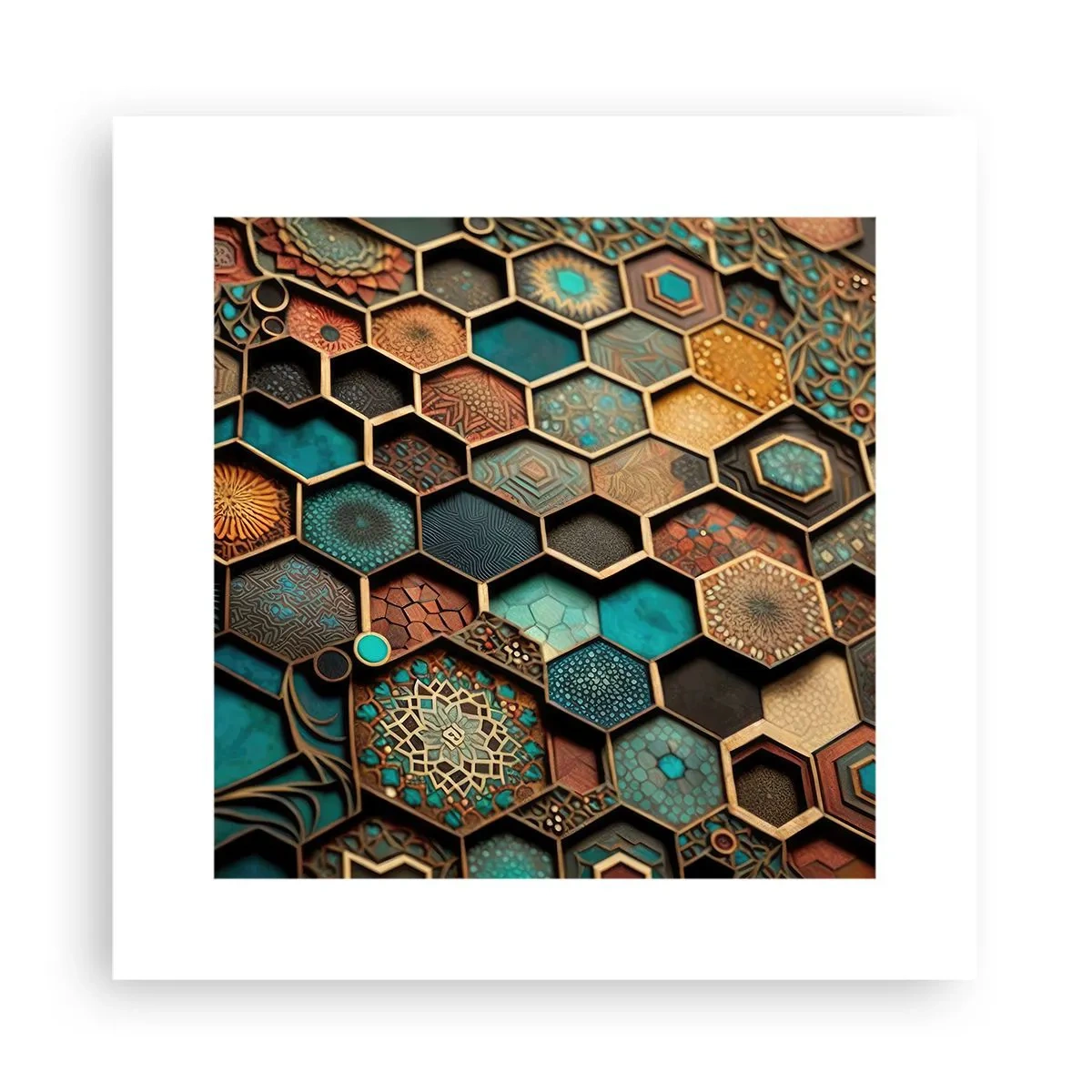 Affiche - Poster - Ornements arabes – variation - 30x30 cm