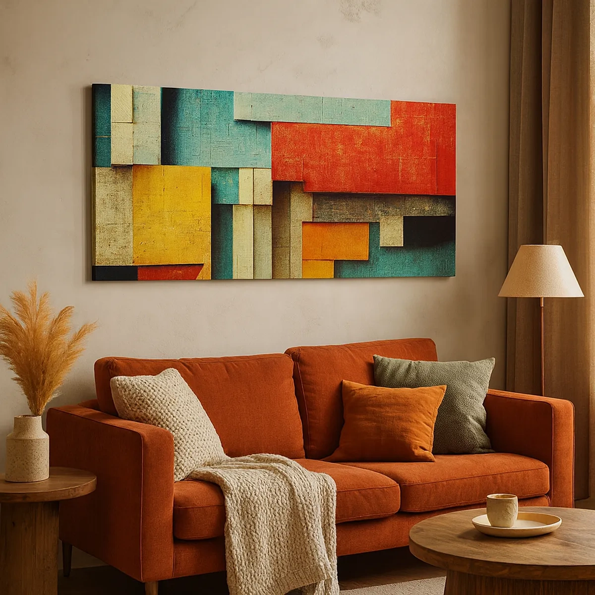 Impression sur toile - Image sur toile - Festival des angles droits - 30x30 cm