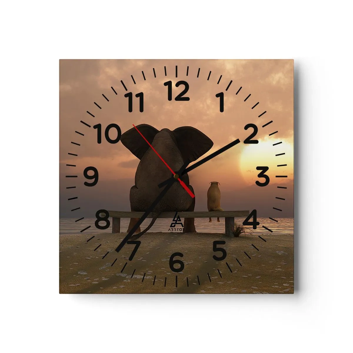 Horloge murale - Pendule murale - C'est bon de garder le silence ensemble - 30x30 cm
