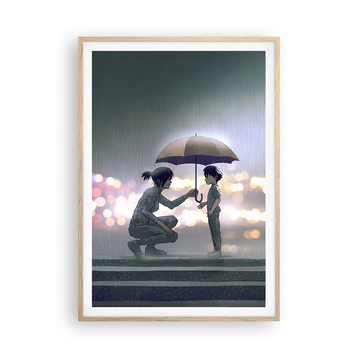 Affiche dans un chêne clair - Poster - Et maintenant, tout va bien - 70x100 cm