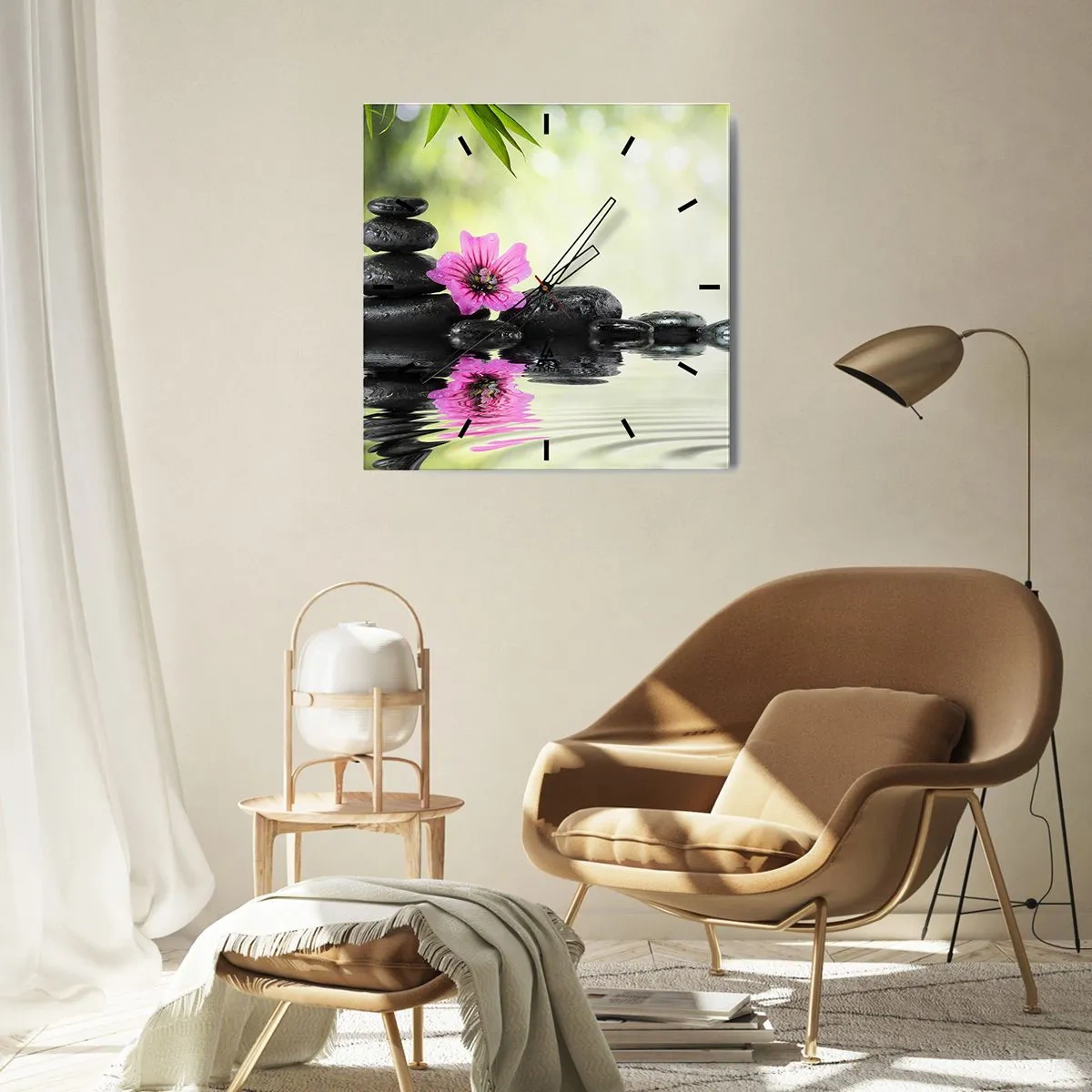 Horloge murale - Pendule murale - Temps pour l'âme - 40x40 cm