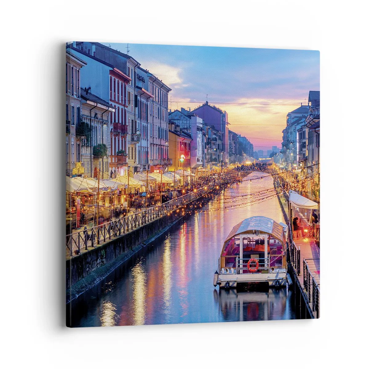 Impression sur toile - Image sur toile - Soirée de lumière et de jeu - 40x40 cm