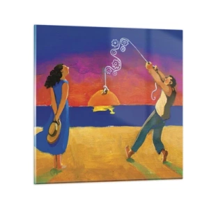 Impression sur verre - Image sur verre - Plus qu'une étoile dans le ciel - 50x50 cm