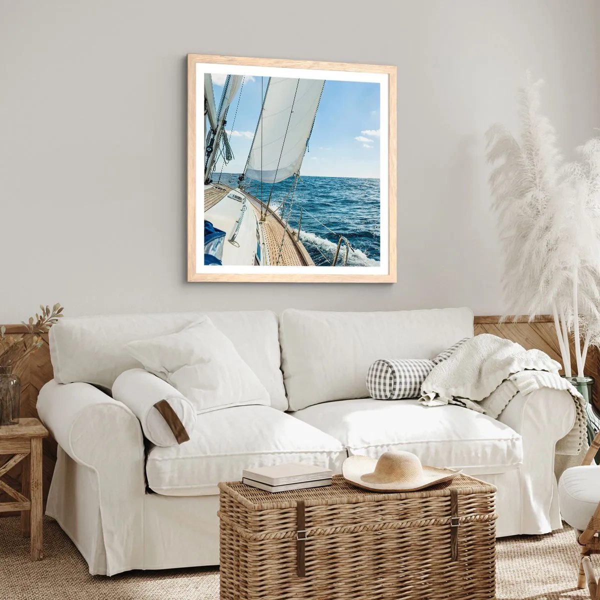 Affiche dans un chêne clair - Poster - Ohé, l'aventure - 40x40 cm