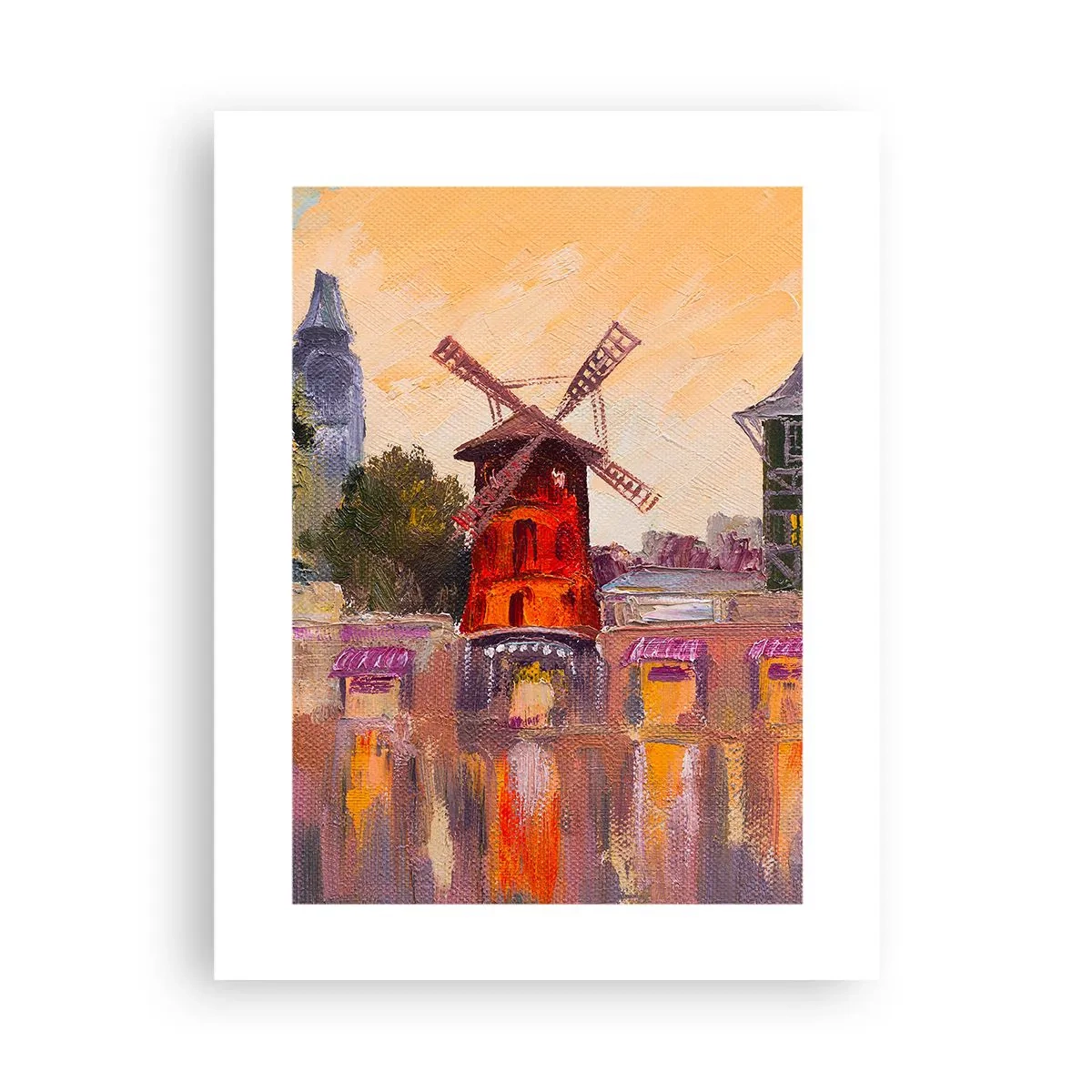 Affiche - Poster - Icones parisiennes – le Moulin rouge - 30x40 cm