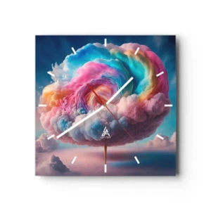 Horloge murale - Pendule murale - Le rêve d'un parc d'attractions - 40x40 cm