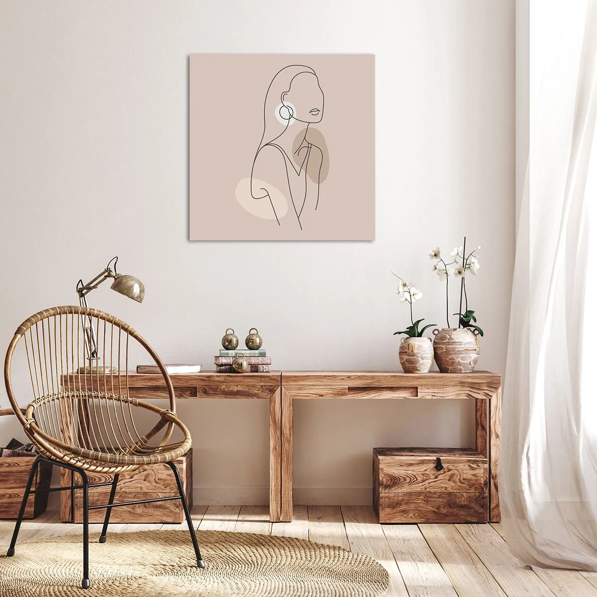 Impression sur toile - Image sur toile - Icone féminin - 70x70 cm