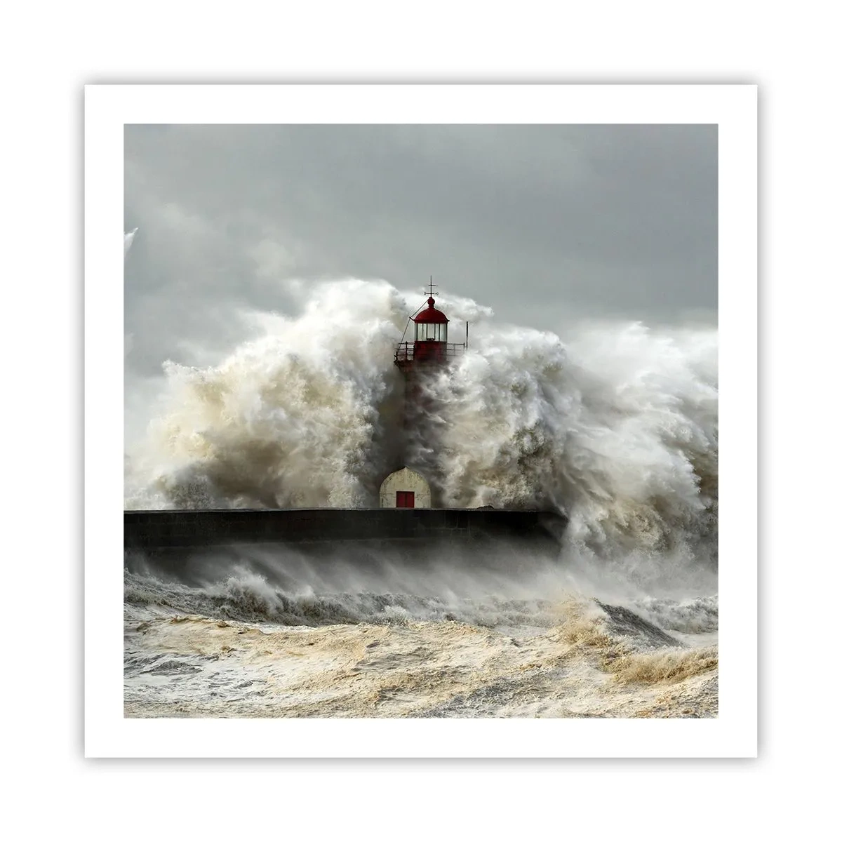 Affiche - Poster - La colère de l'océan - 60x60 cm