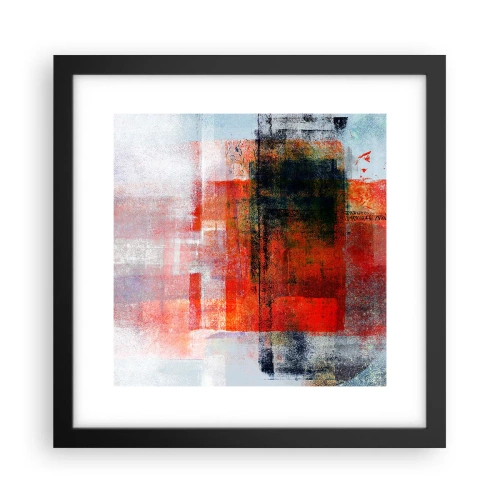 Affiche dans un cadre noir - Poster - Composition embrasée - 30x30 cm