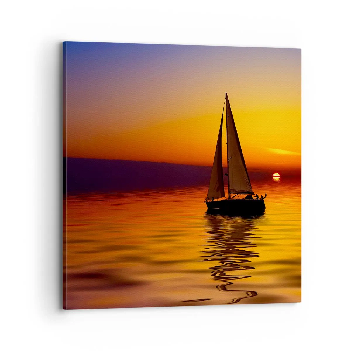 Impression sur toile - Image sur toile - Comme c'est calme au crépuscule… - 70x70 cm