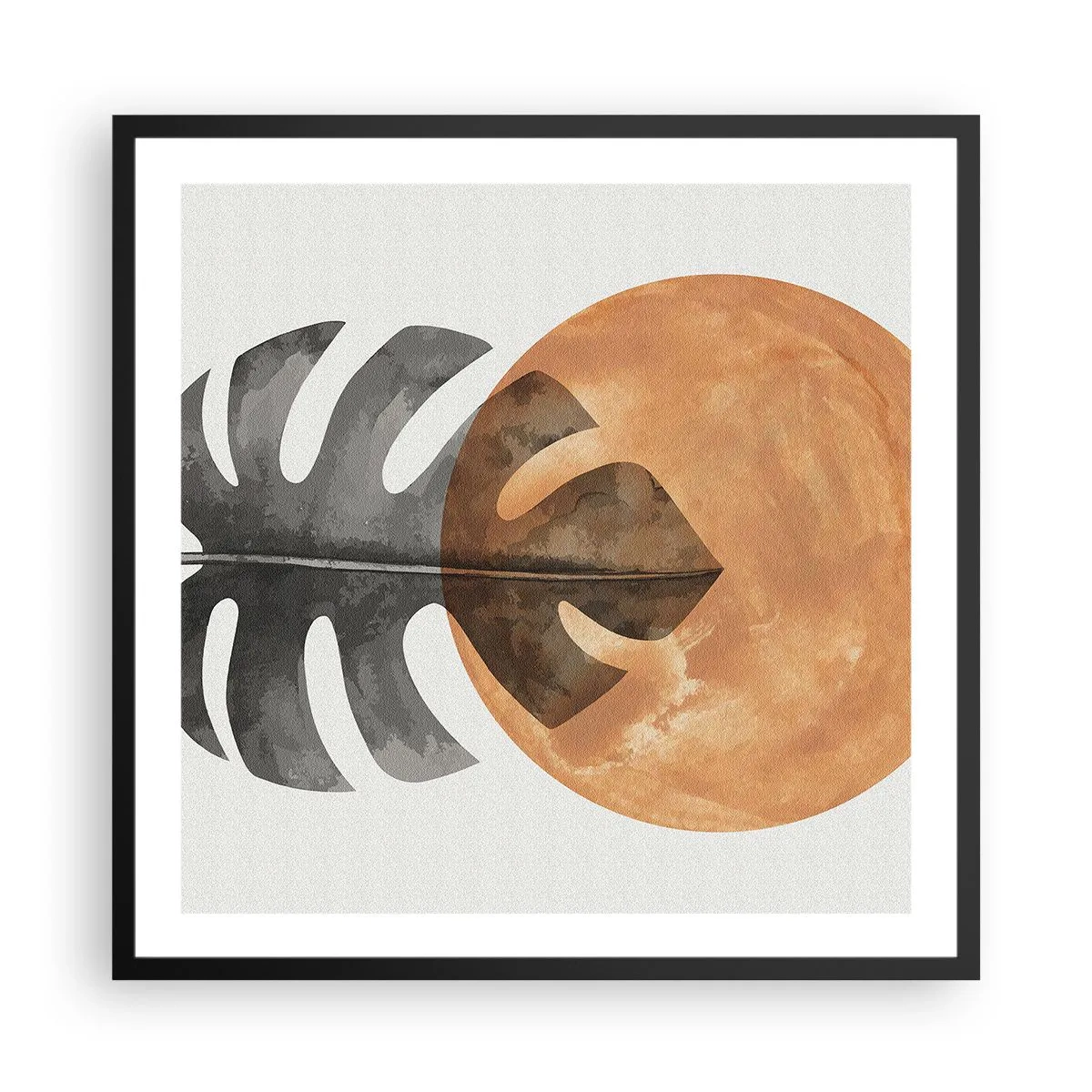 Affiche dans un cadre noir - Poster - Toujours le soleil - 60x60 cm