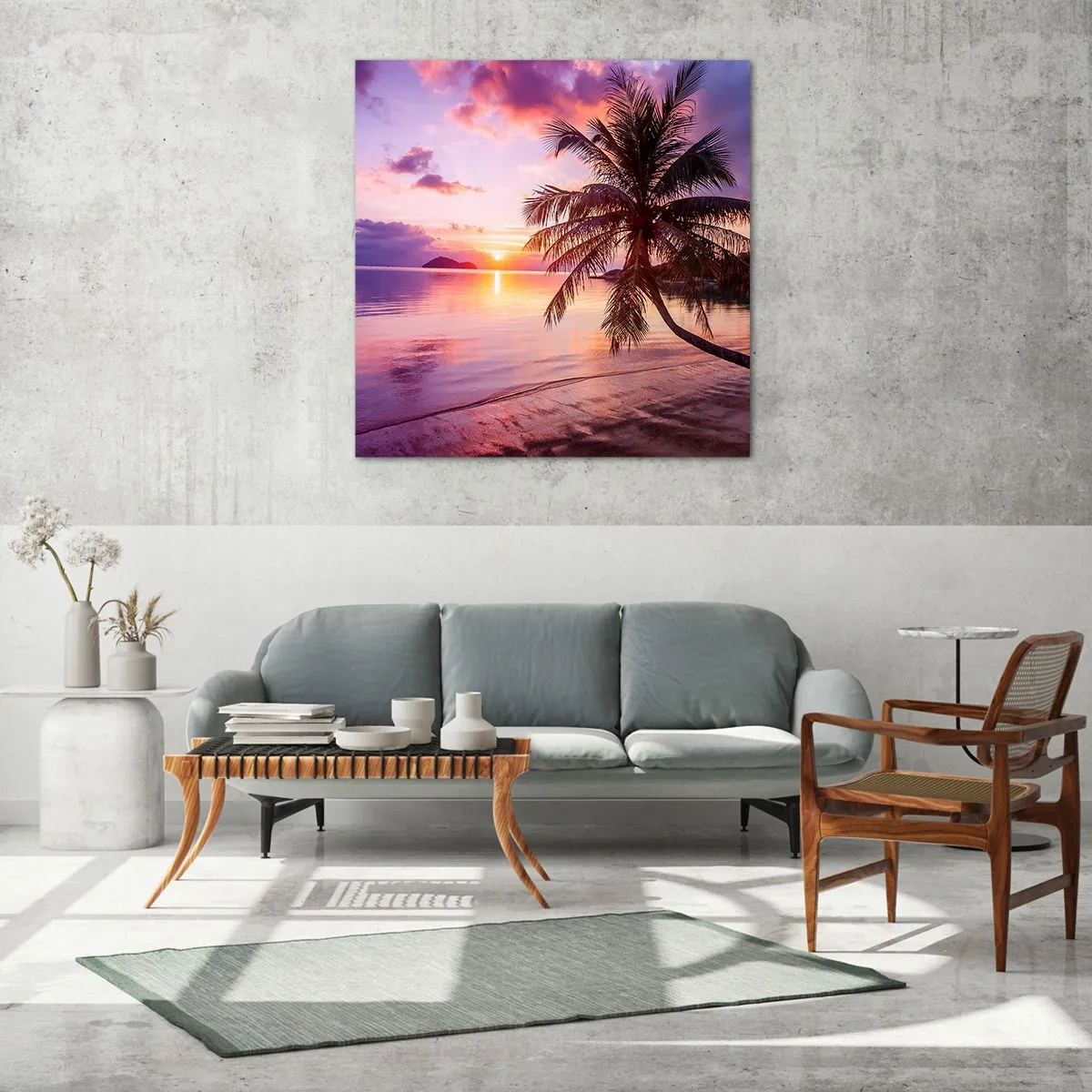 Impression sur verre - Image sur verre - Le bonheur à l'horizon - 70x70 cm