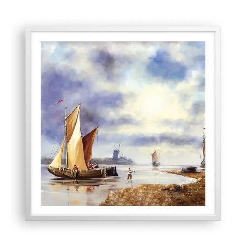 Affiche dans un cadre blanc - Poster - Retour de marin - 60x60 cm