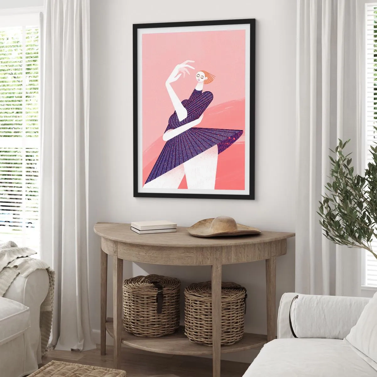 Affiche dans un cadre noir - Poster - Chaque pas de danse est une ceinture - 30x40 cm