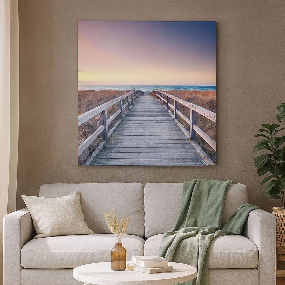 Impression sur toile - Image sur toile - Aurore baltique du soir - 30x30 cm