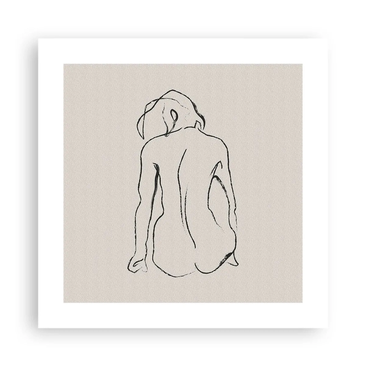 Affiche - Poster - Femme nue - 40x40 cm