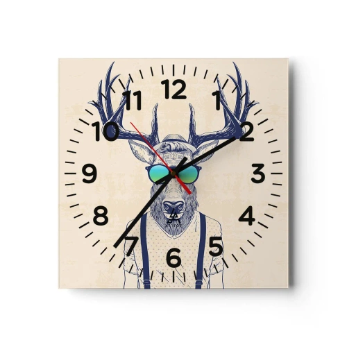 Horloge murale - Pendule murale - A qui vous attendiez-vous ? - 40x40 cm