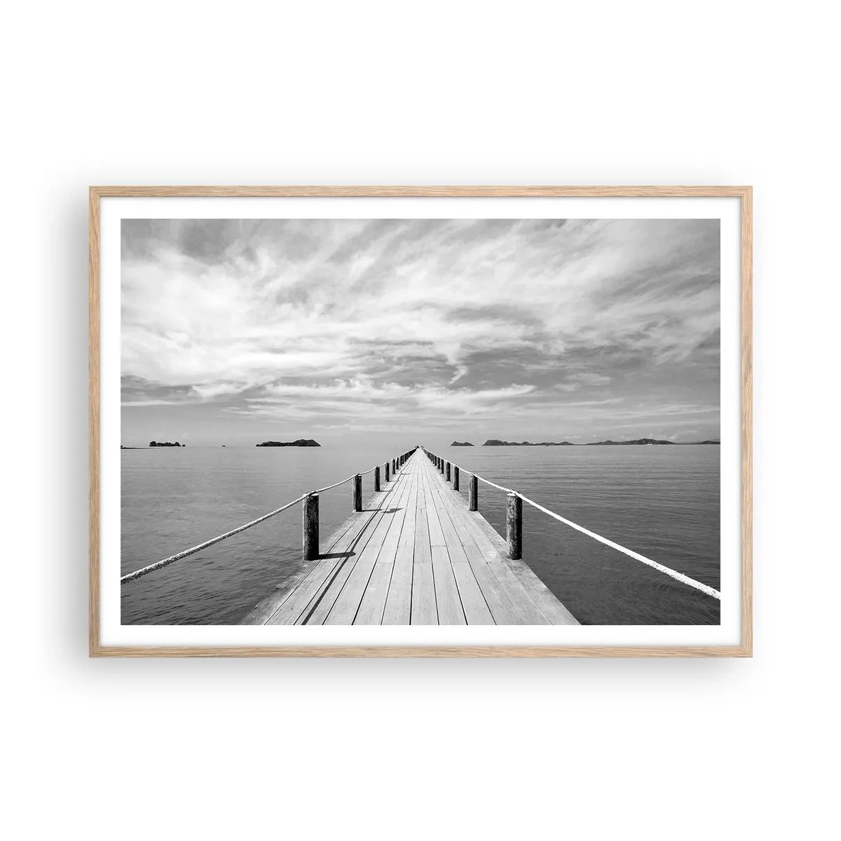 Affiche dans un chêne clair - Poster - Et peut-être un voyage... - 100x70 cm