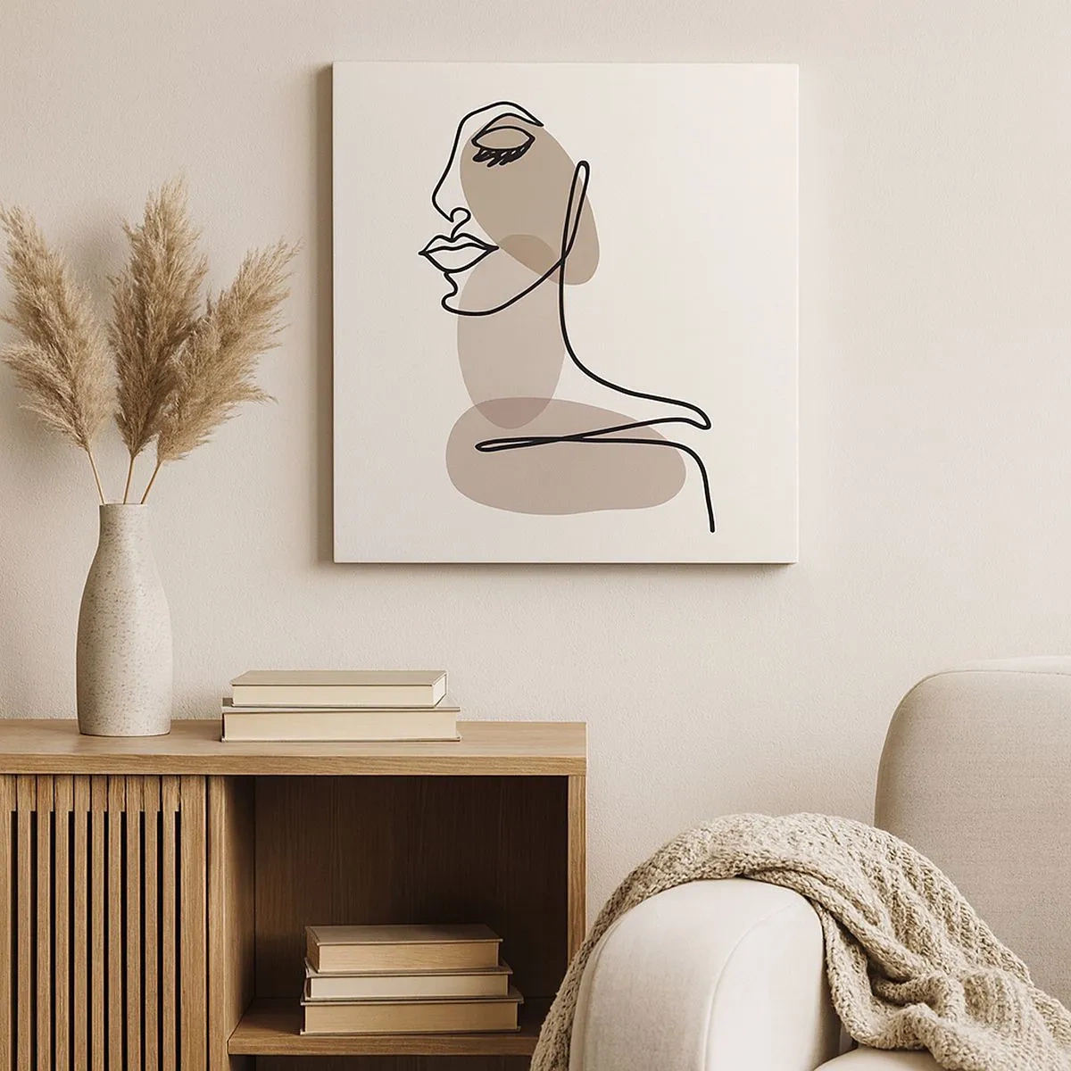 Impression sur toile - Image sur toile - Une certaine ligne de beauté - 30x30 cm