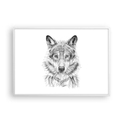 Affiche dans un cadre blanc - Poster - Un leader né - 100x70 cm