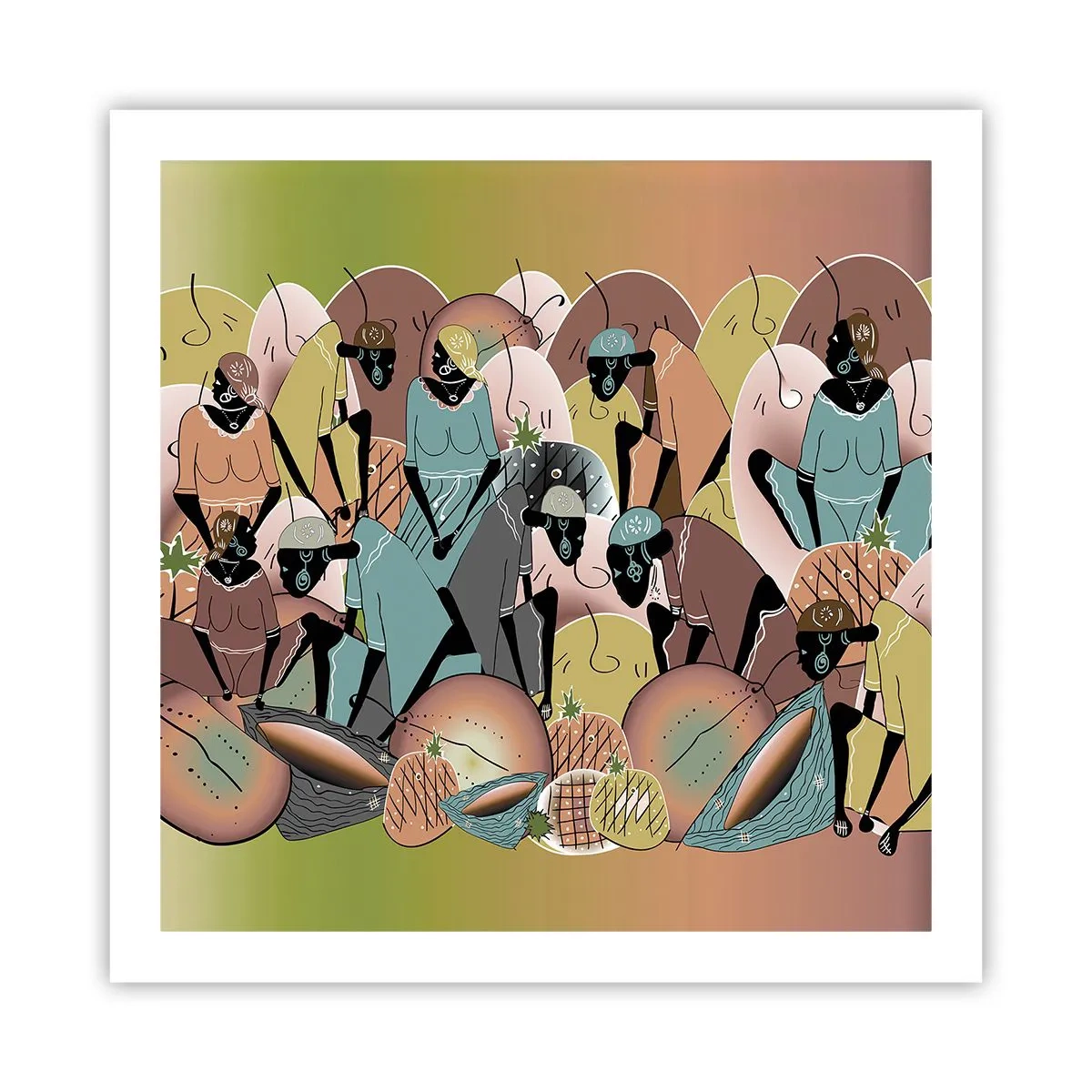 Affiche - Poster - De grandes fêtes arrivent - 60x60 cm