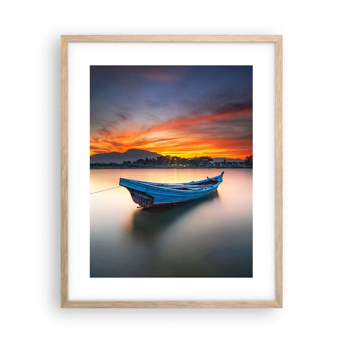 Affiche dans un chêne clair - Poster - Une bonne nuit arrive - 40x50 cm