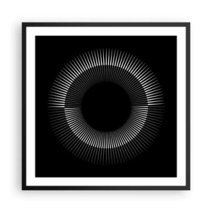Affiche dans un cadre noir - Poster - Soleil noir - 60x60 cm