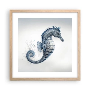 Affiche dans un chêne clair - Poster - Une subtile plaisanterie de la nature - 40x40 cm