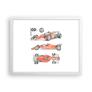 Affiche dans un cadre blanc - Poster - poursuis ton rêve - 50x40 cm