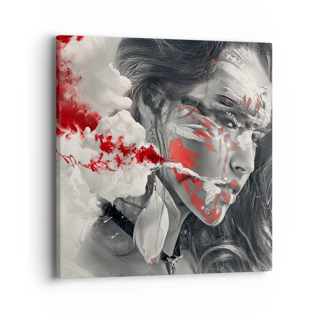 Impression sur toile - Image sur toile - Dans les fumées de l'absurde - 40x40 cm