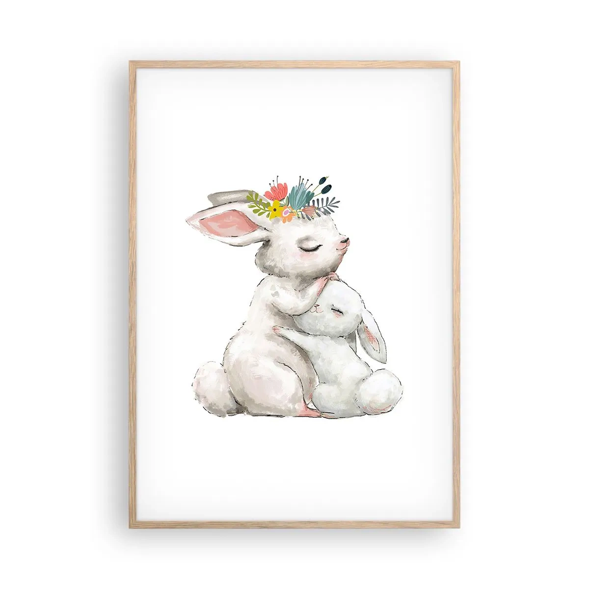 Affiche dans un chêne clair - Poster - Maman irremplaçable - 70x100 cm