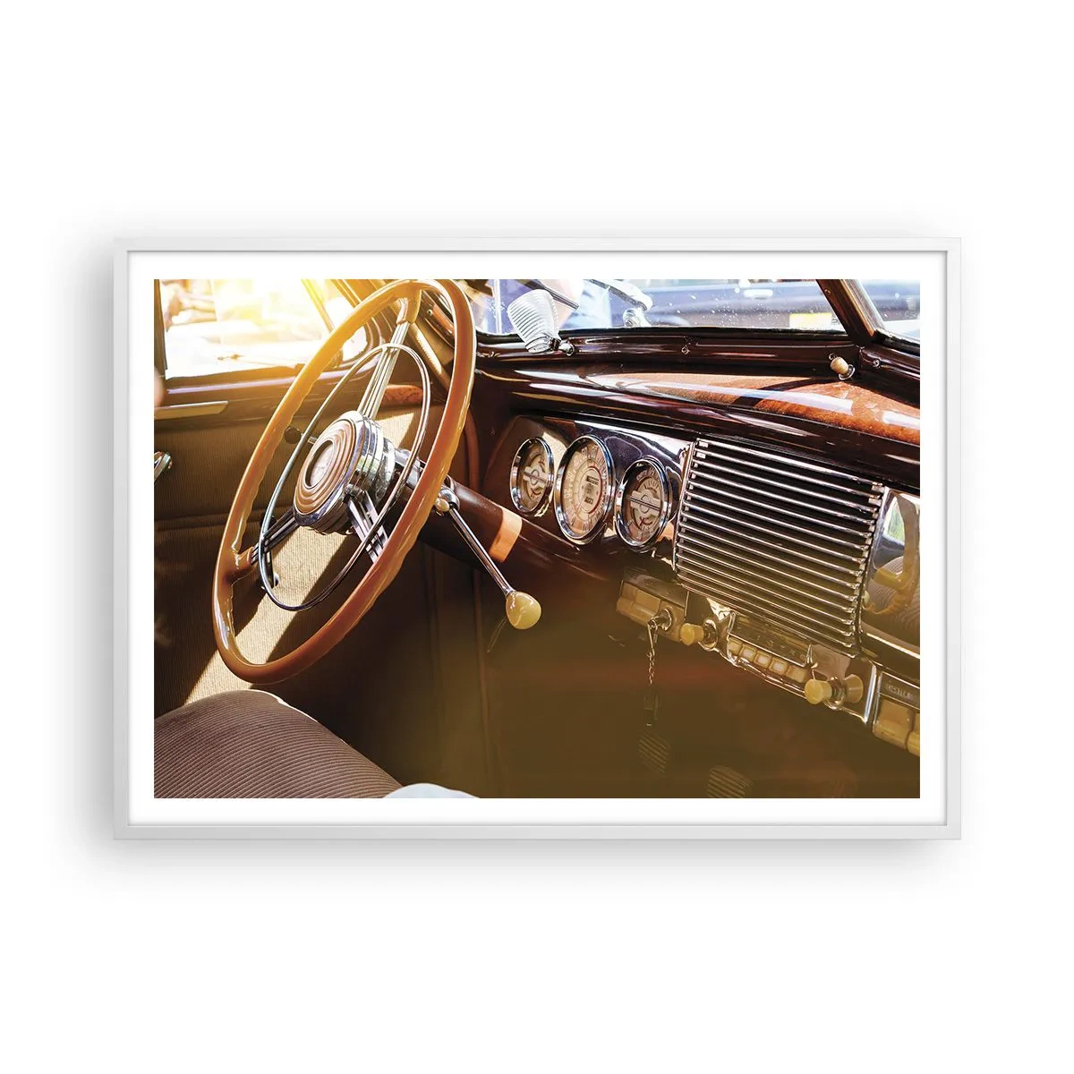 Affiche dans un cadre blanc - Poster - Souffle de luxe venu du passé - 100x70 cm