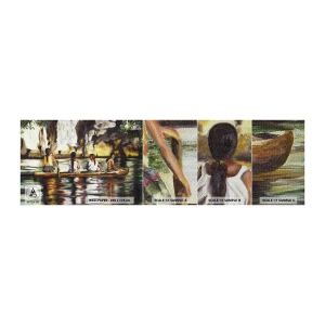 Échantillon de Papier Peint Premium Sand - Dans un paradis polynésien - Voyages, Paysage, Rivière - 100x30 cm