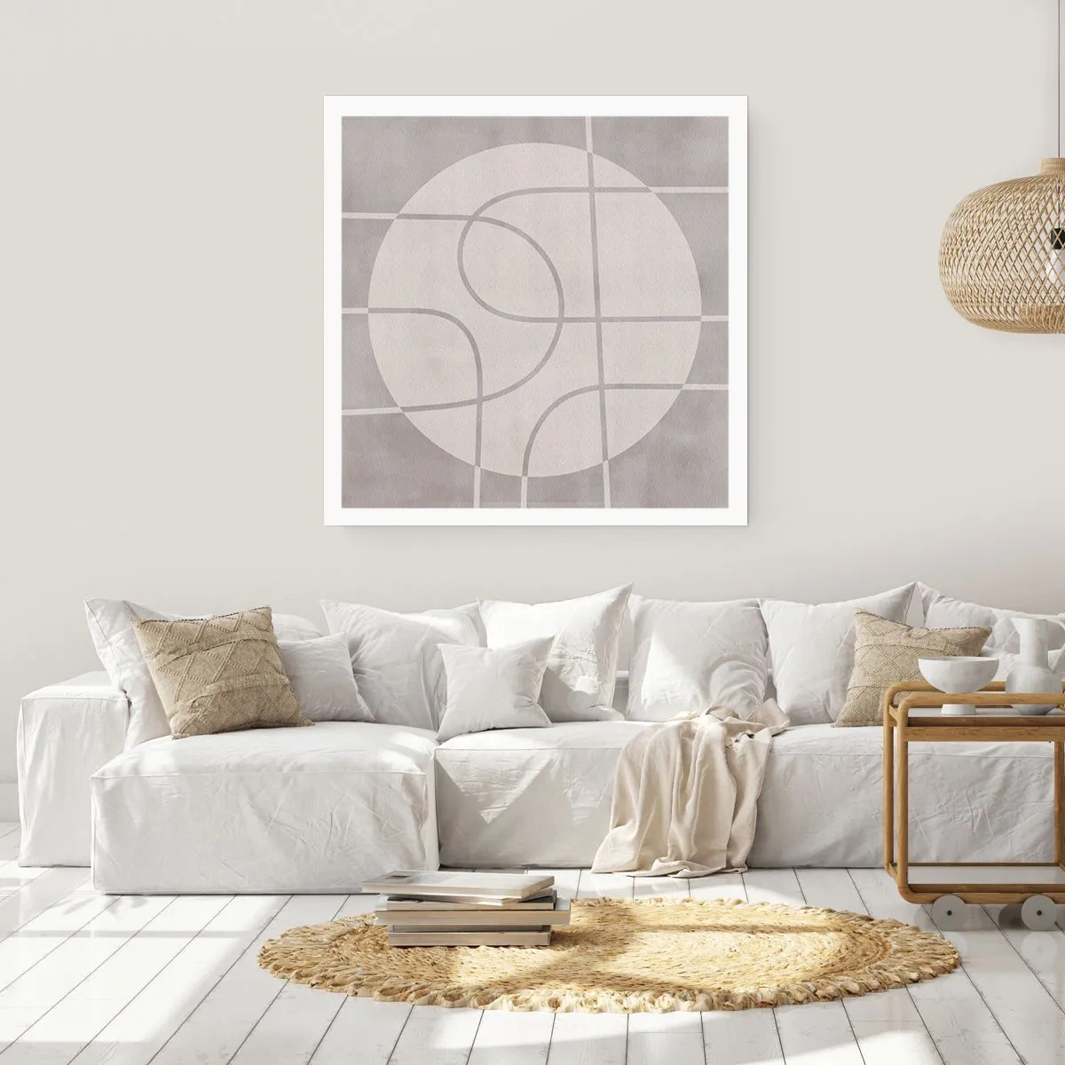 Affiche - Poster - Circulaire et tout droit - 30x30 cm