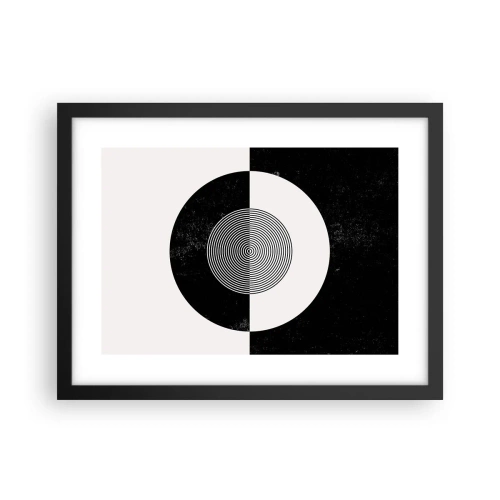 Affiche dans un cadre noir - Poster - Harmonie de noir et blanc - 40x30 cm