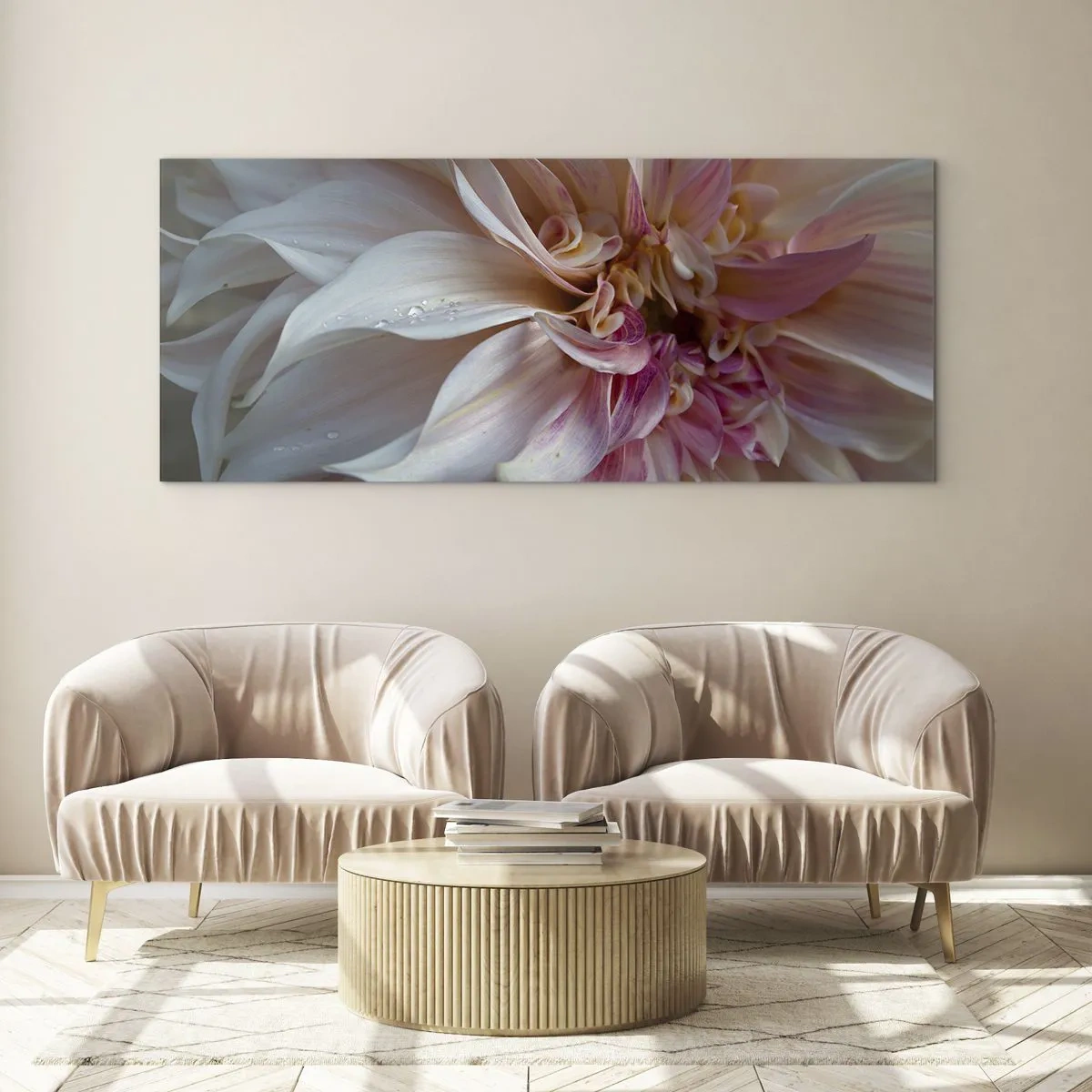 Impression sur verre - Image sur verre - Fraîcheur fleurissante - 100x40 cm