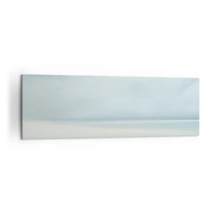 Impression sur toile - Image sur toile - Un paysage minimaliste aux nuances délicates de bleu - 160x50cm - Paix à l'horizon - Décoration murale moderne pour le salon et la chambre ARTTOR