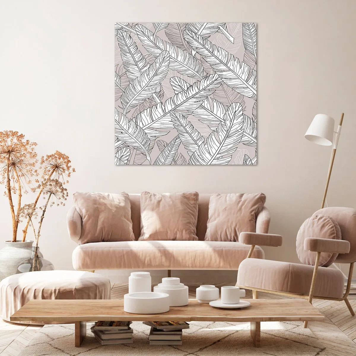 Impression sur toile - Image sur toile - Un tourbillon de plumes - 70x70 cm