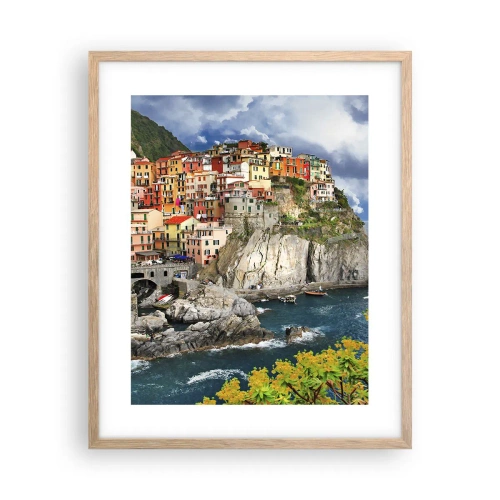 Affiche dans un chêne clair - Poster - Un groupe embrassant les rochers - 40x50 cm