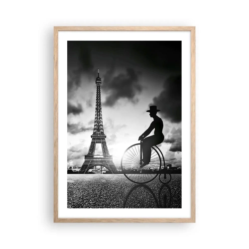 Affiche dans un chêne clair - Poster - Nostalgie de la Belle Epoque - 50x70 cm