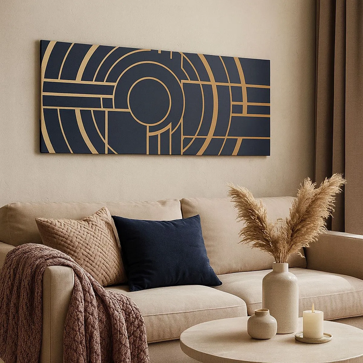 Impression sur toile - Image sur toile - Rotation des éléments - 100x40 cm