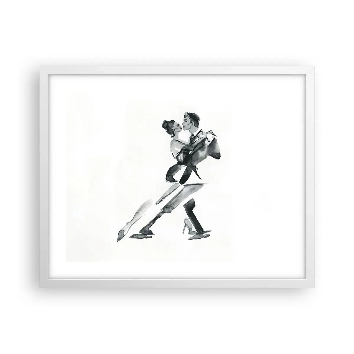 Affiche dans un cadre blanc - Poster - En un battement - 50x40 cm