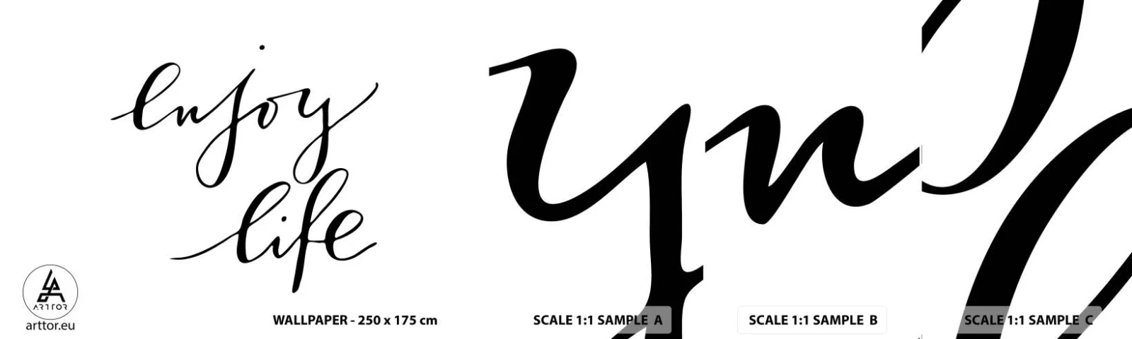 Échantillon De Papier Peint Standard Eco - Rien à ajouter.... - Typographie, Affirmation, Maxime - 100x30 cm