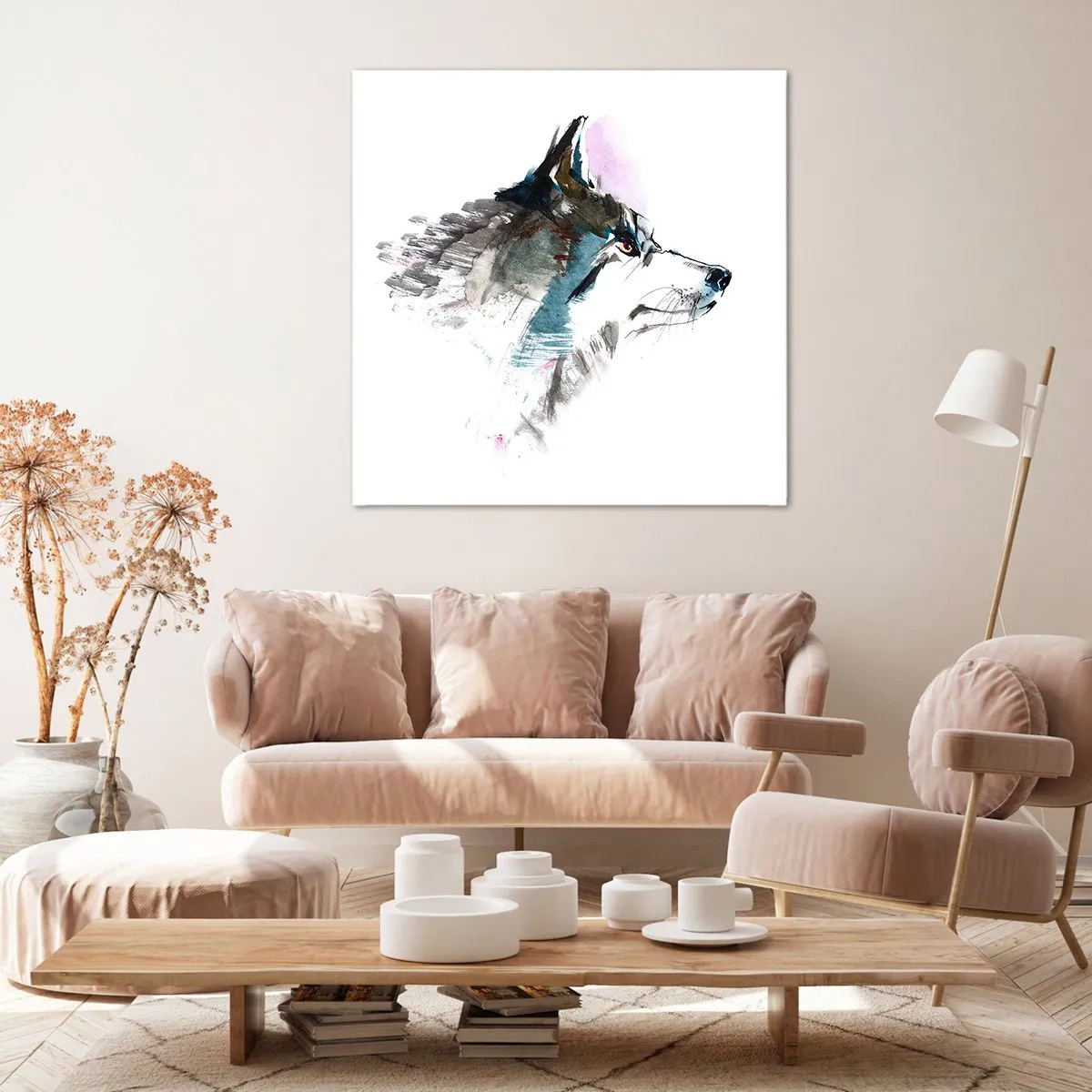 Impression sur toile - Image sur toile - On parle du loup - 70x70 cm